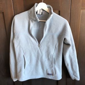 Baby Blue Fleece Quarter Zip Fleece Pullover